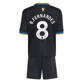 Manchester United Bruno Fernandes #8 Tredjetrøje Børn 2025-26 Kortærmet (+ Korte bukser)